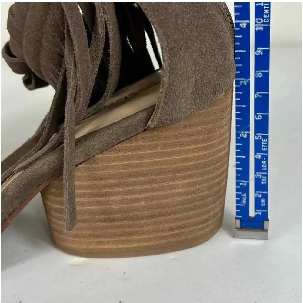 Suede block heel fringe sandals.  Matiko x Free People - Picture 10 of 10